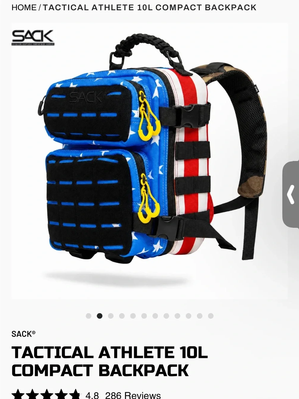 SACK Tactical Athlete Compact Backpack - Blue/Black